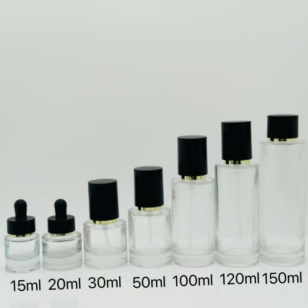 

Straight Round Thick Bottom Bottle & 100g Cream Jar Set (15ml-150ml) - Spray Toner Essence Available