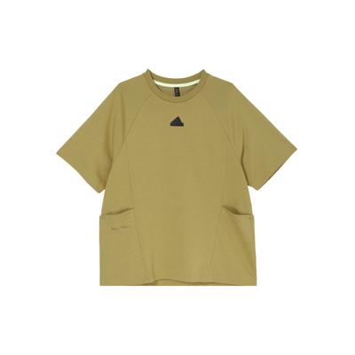TH Utility Sports Casual Short Sleeve T-Shirt Men Tops Khaki-Brown JI8665