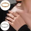 CARLIDANA Minimalist Simple Gold Plated Stainless Steel Flat Finger Ring Non Tarnish Thin Stacking Rings Jewelry Women for Gift