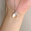 Fresh and Transparent White Crystal Pendant High-end Charms Sparkling Diamond Round Beads Necklace Silver   Gifts