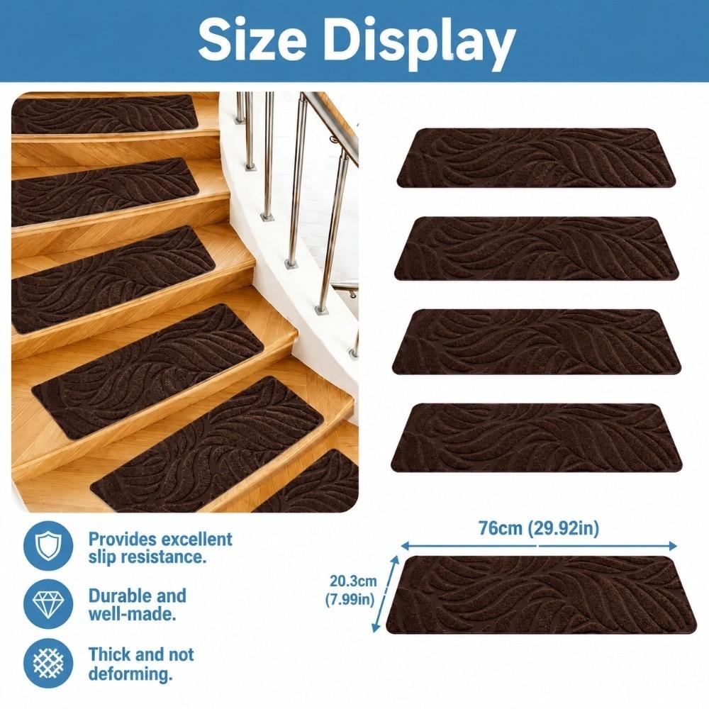 20.3x76cm Stair Mats Rugs Non Slip Stair Carpet Strips Reusable Stair Treads  for Pet