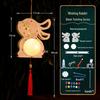2025 Mid-Autumn Festival DIY Children's Paper Lantern Set - Handcrafted Luminous Xuan Paper Lanterns with Floral and Rabbit Palace Designs