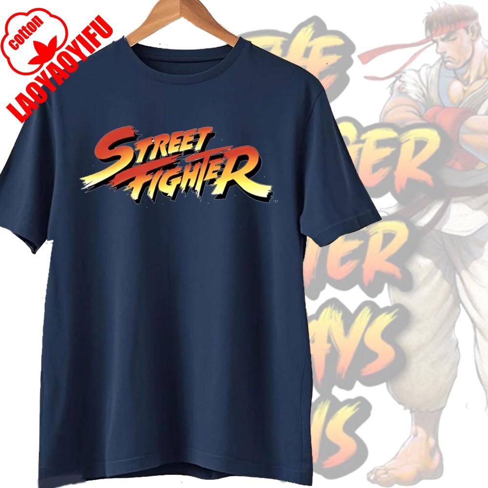 Street Fighter Chun-Li Ryu Printed Y2K New Couple Cotton T-Shirts Men Women Streetwear Casual Harajuku Retro Unisex Tee Top