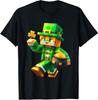 Lucky Leprechaun St Patrick's Day Video Game Pixel Unisex T-Shirt