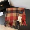 Casual Plaid Scarf Women Blue Plaid Warm Fringe Scarf Korean Style Fashion Soft Thick Shawl For Autumn Winter Unisex Male Lady