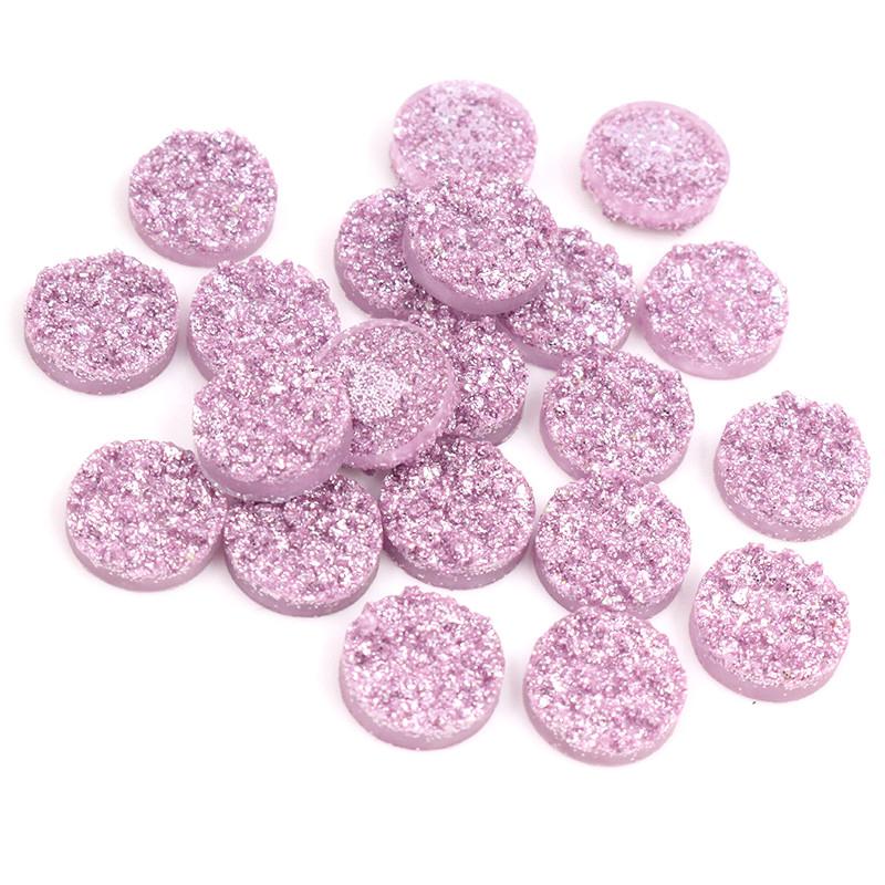 

New 8mm 10mm 12mm 40pcs Druzy Natural Ore Style Flat Back Resin Cabochons For Bracelet Earrings DIY Jewelry Making Accessories 8mm