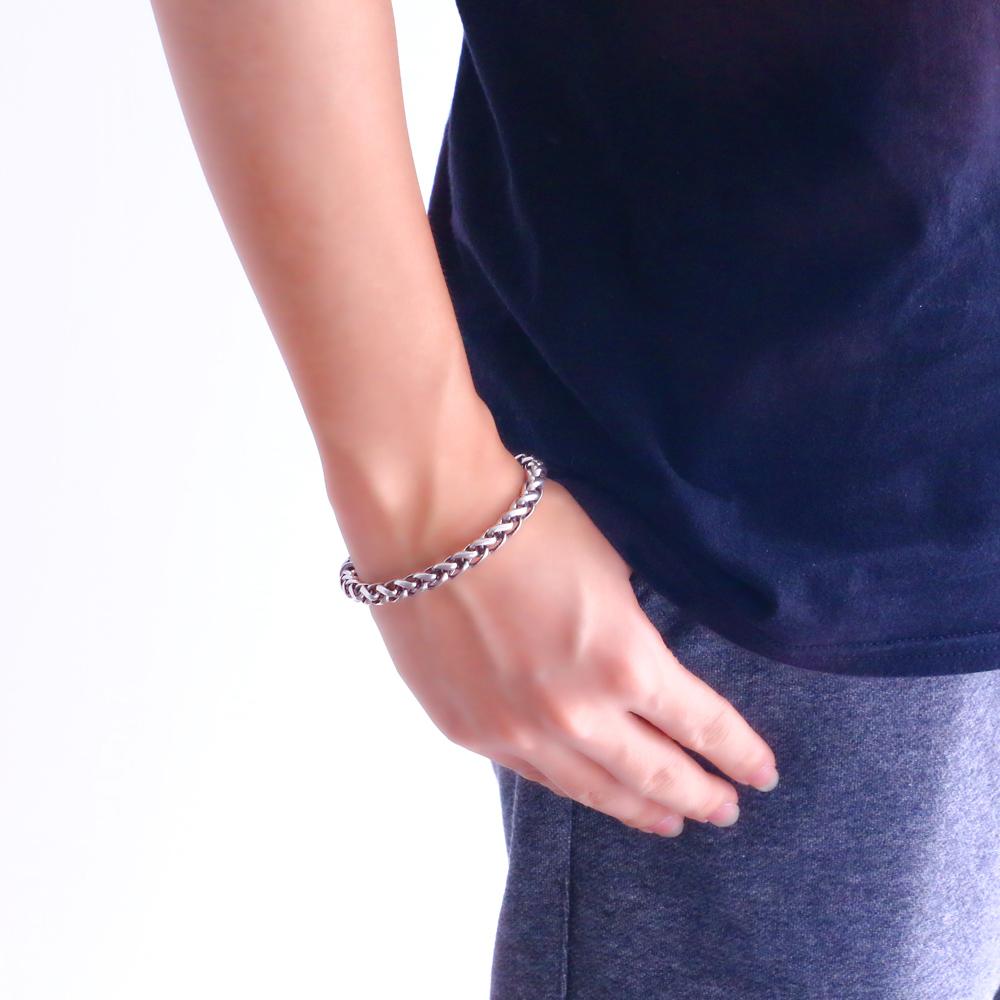 Retro Mode Männlich Thai Silber Armband 925 Sterling Silber 8 Mm20cm Breite Armband Echt Solide Silber Drachen Armband Mann schmuck