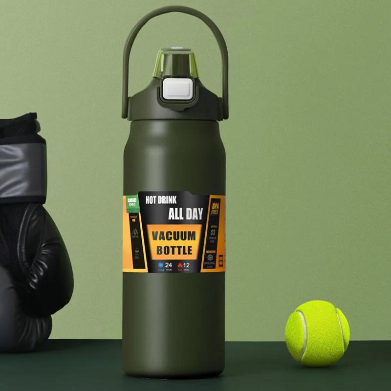 Steel Thermo Bottle Portable Thermos Big Cap Thermo Water Bottle Tumbler Thermoses Outdoor Vacuum Flasks Durable