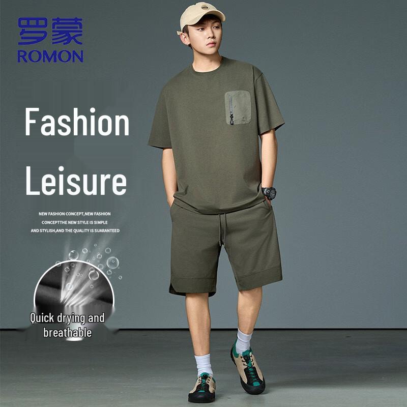 Romon Men s Quick-Dry Casual Running Shorts M