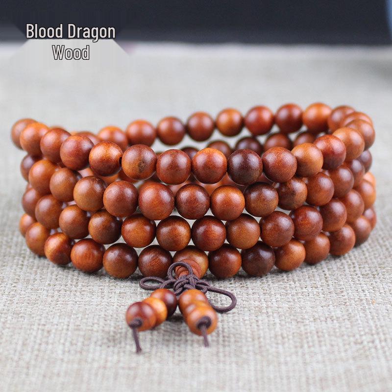 Wooden Sandalwood Buddhist Bead Bracelets - 108 Beads, Unisex Jewelry for Couples
