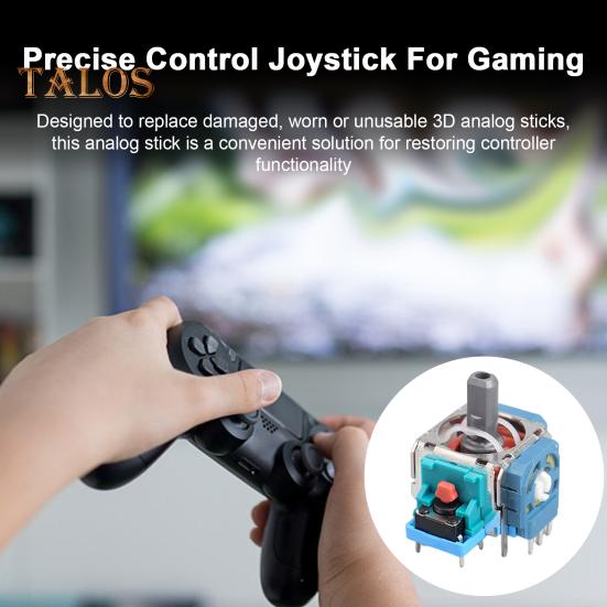 

2Pcs Thumbsticks Бездротовий контролер Джойстик Запасні частини Точне керування Покращена чутливість керування Аналогові 3D-джойстики для PS5 синій