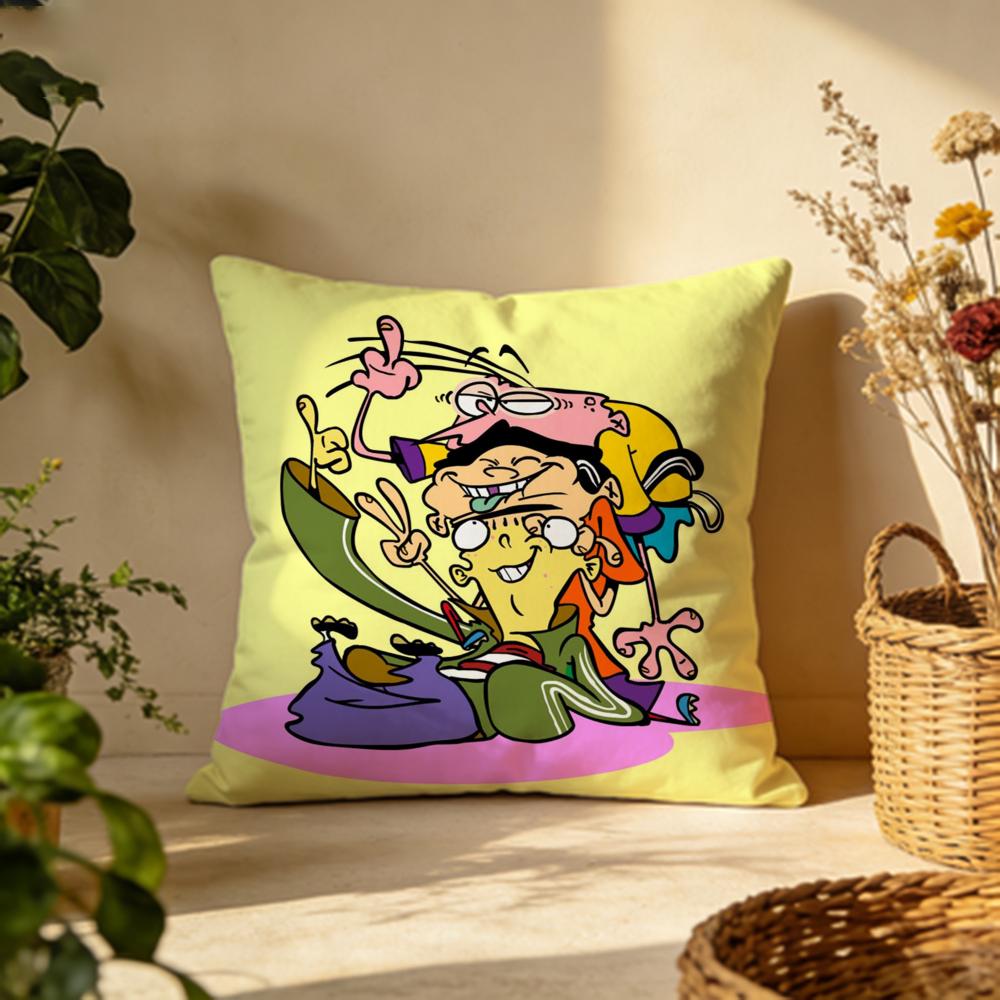 Fashion EEd Edd N Eddyew Cushion Cover Versatile DoubleSided Pillow Case Fit for Sofa Bed Car Daily Decor