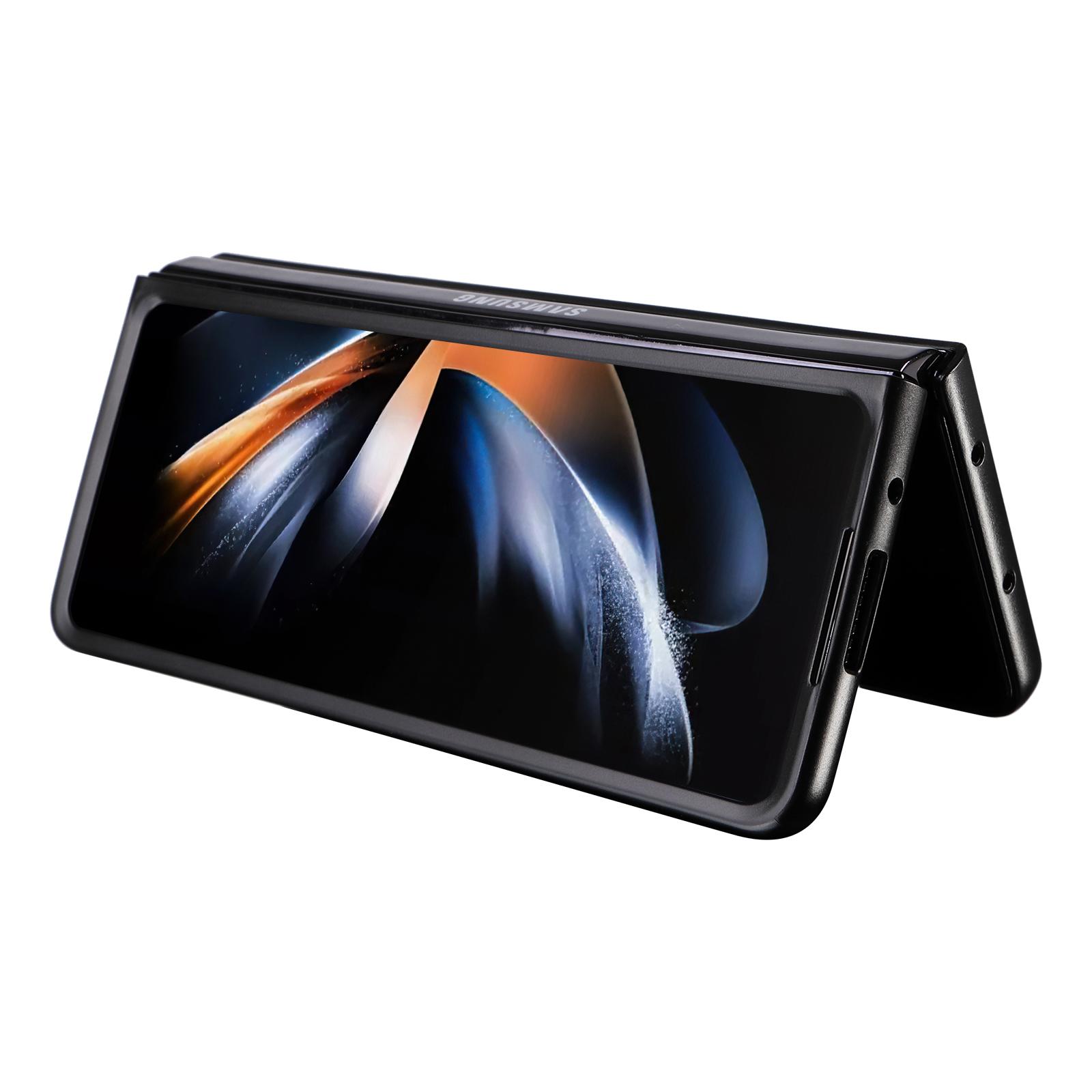 

For Samsung Galaxy Z Fold6 5G Case PU Leather+PC Folding Phone Cover Black