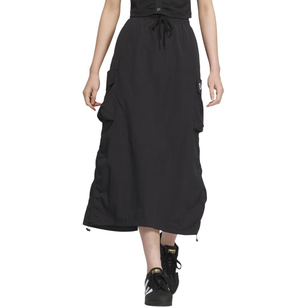 Adidas Originals Chinese V-Day Casual Long Skirt Women Skirts Black JM2713