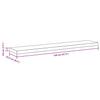 Floating Shelves 2 pcs. White 120 x 23.5 x 3.8 cm MDF