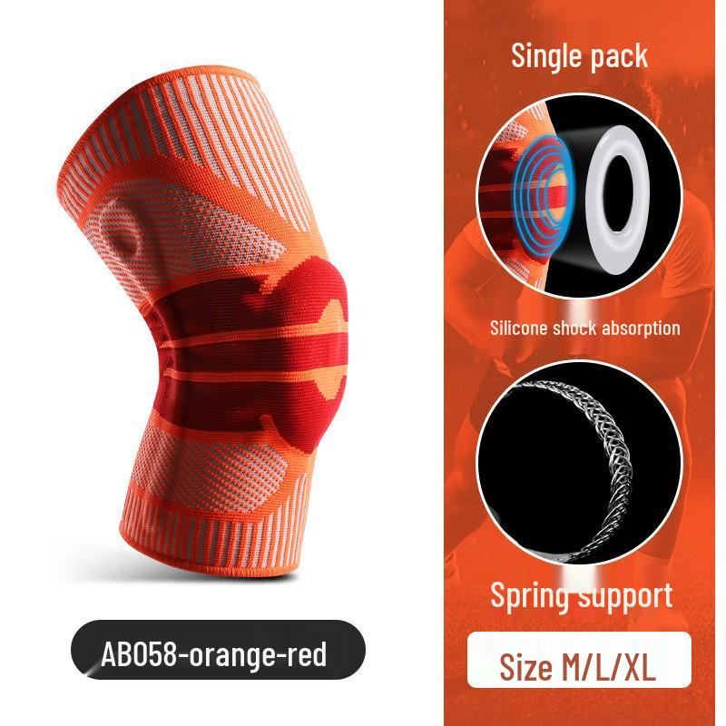 Breathable Silicone Spring Compression Knee Pads for Outdoor Sports & Activities