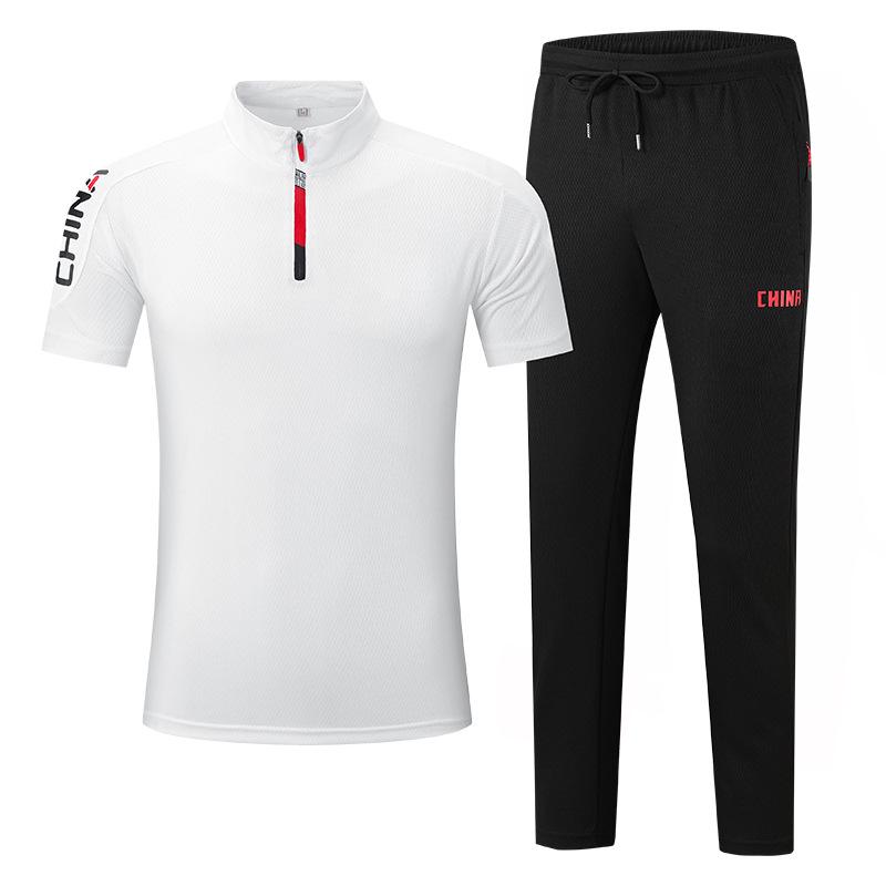 

Летний комплект одежды для родителей и детей с коротким рукавом и длинными брюками - Мужская командная спортивная одежда 2XL