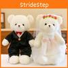 Couple Wedding Dress Teddy Bears Plush Toys Western Wedding Doll Decorative