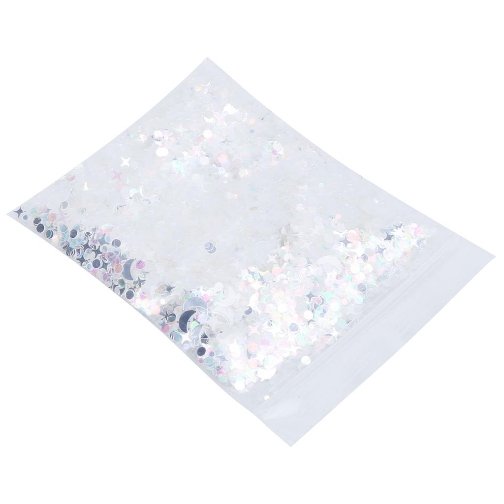 Stern Pailletten PET Silber Gemischt Fantasy Glitzer für Körper Gesicht Haar Make Up Nagelkunst MHXK 008