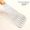 Wooden Handle Fish Frying Shovel Stainless Steel Flipping Frying Spatulas  Cooking