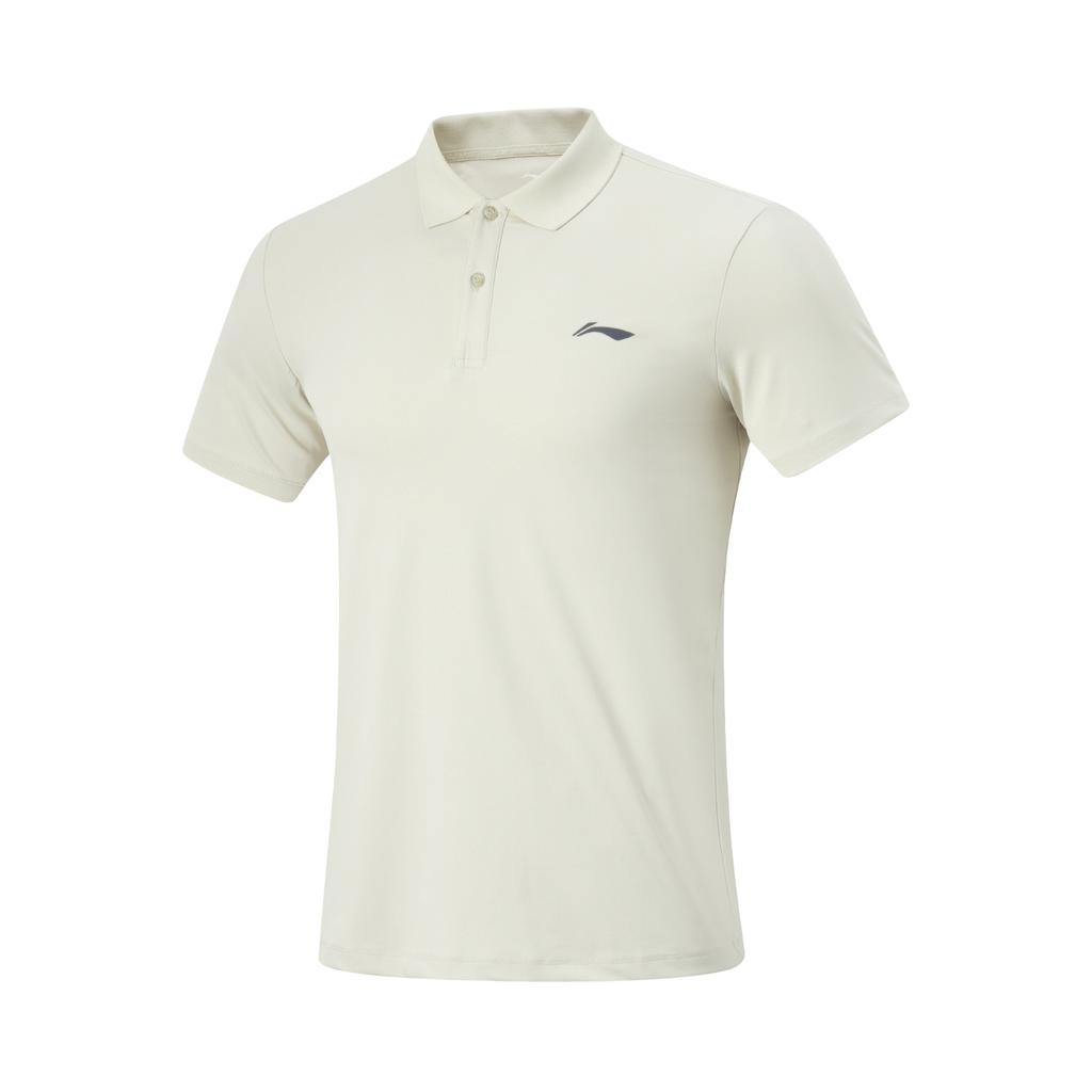 Li-Ning Plain Minimalist Versatile Casual Short Sleeve Polo Shirt Men Tops Off-White APLU141-1