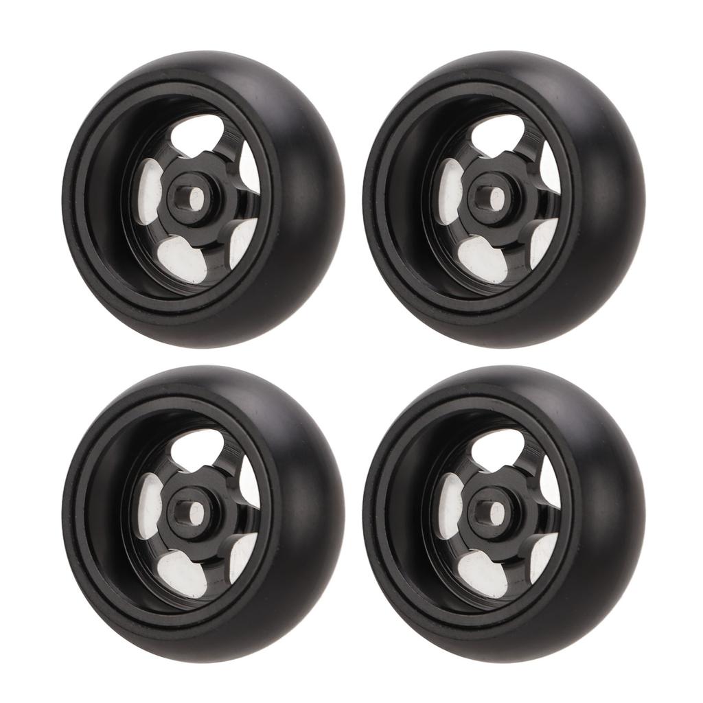 4pcs RC Tire 5 Pointed Star Aluminum Alloy Strong Cushioning Glossy RC Drift Tire for 1 28 for K969 for K989 for P929