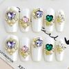 Luxury Crystal Mosaic Nail Art Decorations - Alloy and Pearl Influencer Style