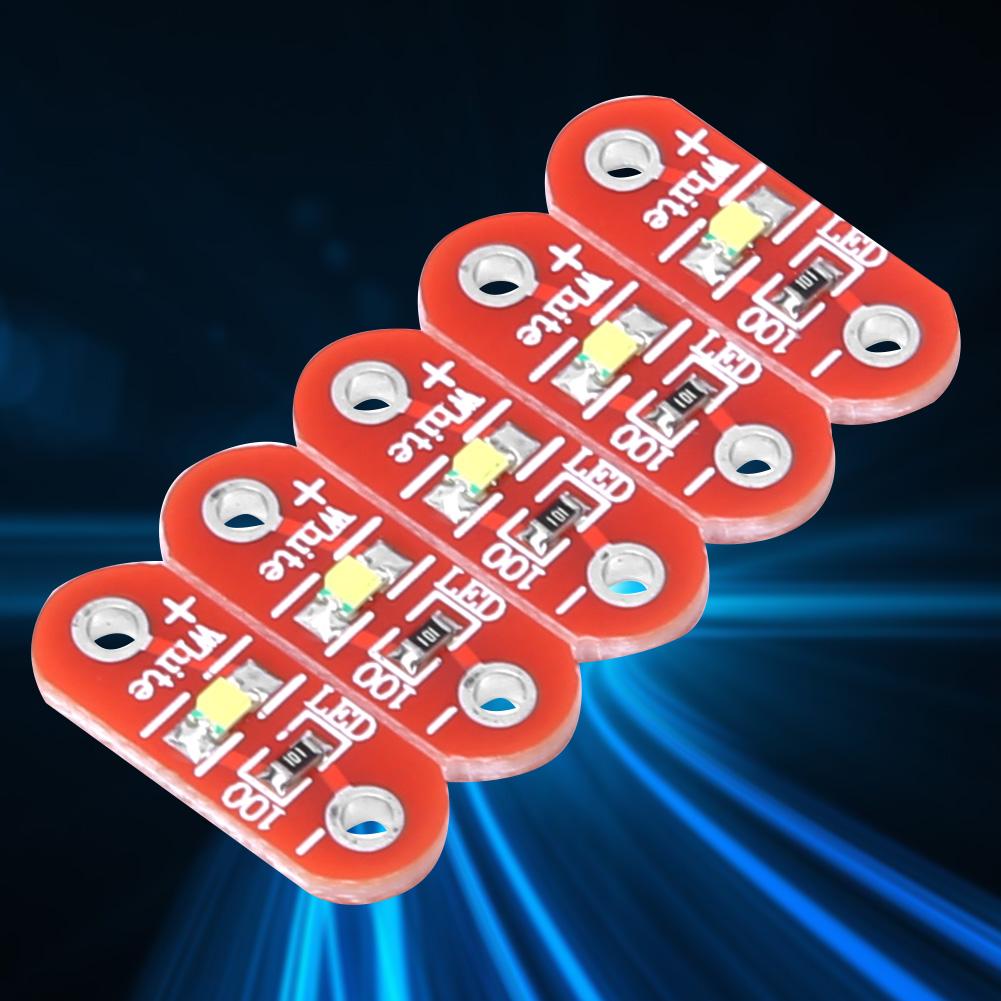 50 Pcs LilyPad LED Module White Wearable Surface Mounted LED DIY Kit for Arduino 3 5V