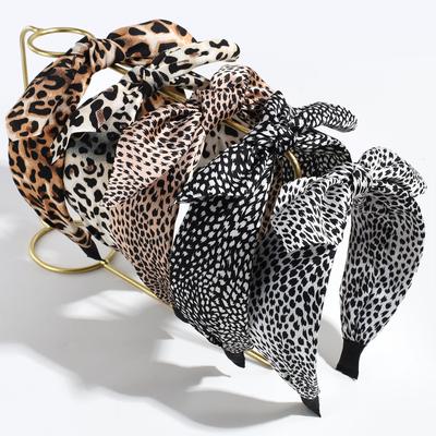 Fashionable Personalized Leopard Print Bow Headband, Wide Edge Headband Hair Accessories, Retro Pressed Hair, Hairpin for Women