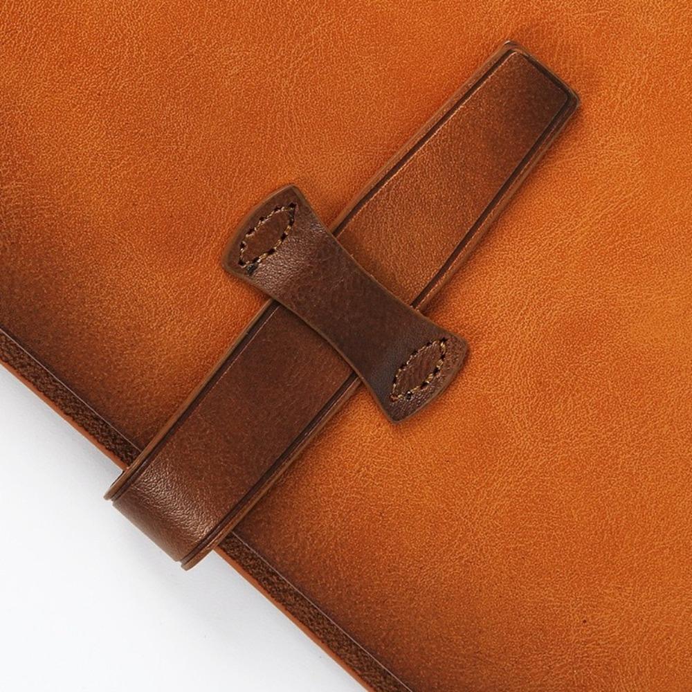A6 PU Leather Binder Notebook Refillable Meeting Minutes Notebook Loose Leaf Notebook  Work