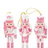 4 Pieces Nutcracker Soldier Figurine Sculptures Photo Props Pendant Figures Toy for Home