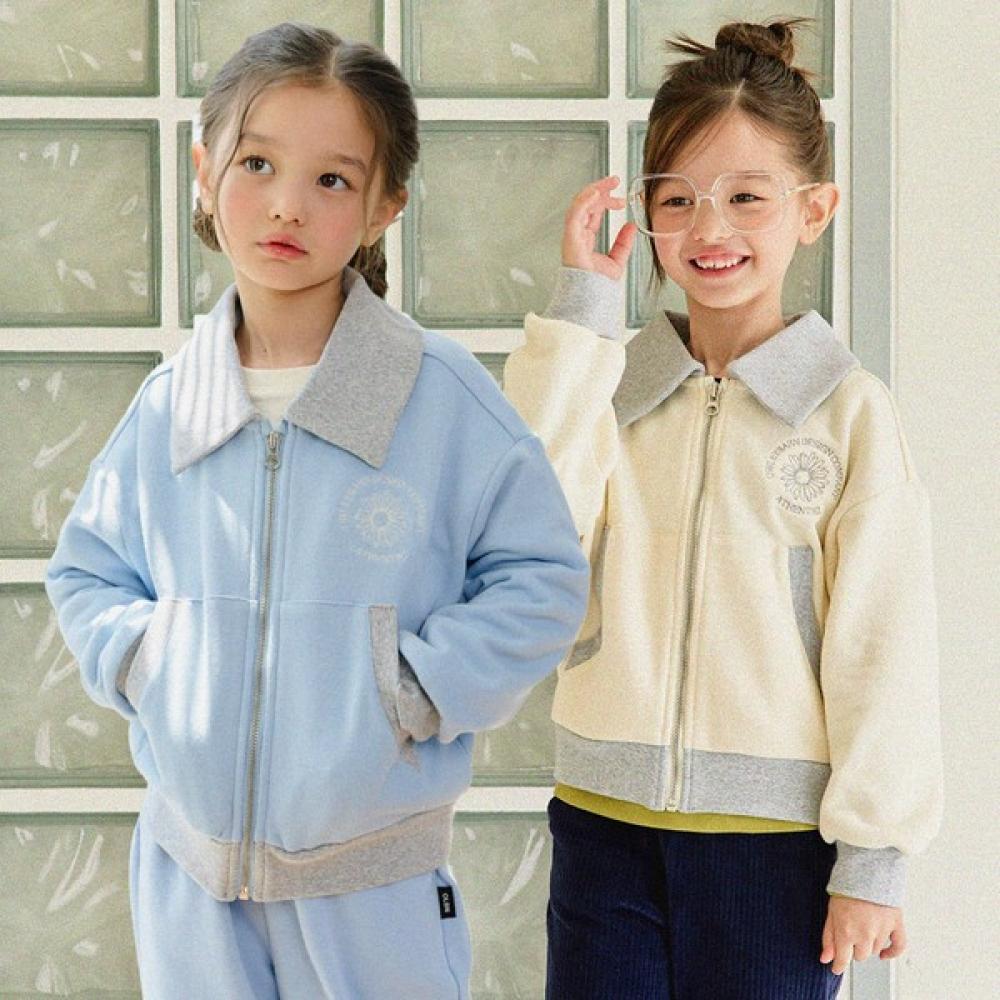 

Худи карманное с вышивкой цвета оливы на молнии 2 цвета creamy/110