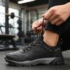 High-Quality Men's Outdoor Sneakers PU Upper Shock-Absorbing Sole Non-Slip Breathable Casual Sports Shoes for Hiking Training