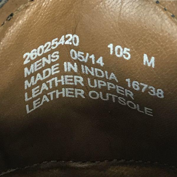 BOSTONIAN leather wingtip brogues men 10.5M 28.0-28.5 black vintage dress shoes(USED)