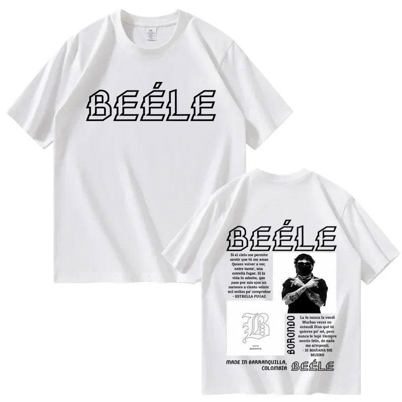 Rapper Beele Fashion Album Merch Mens High Quality Short Sleeve Tshrits Pop Hip Hop Tee Streetwear Cozy Tshrits Gothic Clothes