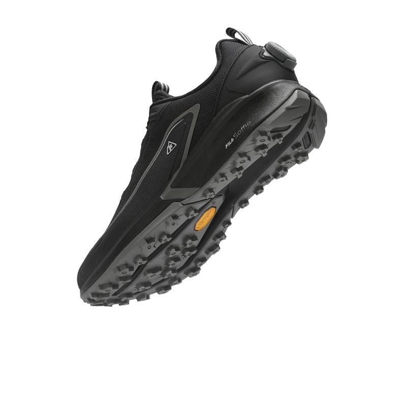 New FILA BOA LYNX 3 Anti Slip Wear Resistant Low Top Running Shoes Men's Black A12M511203FAR