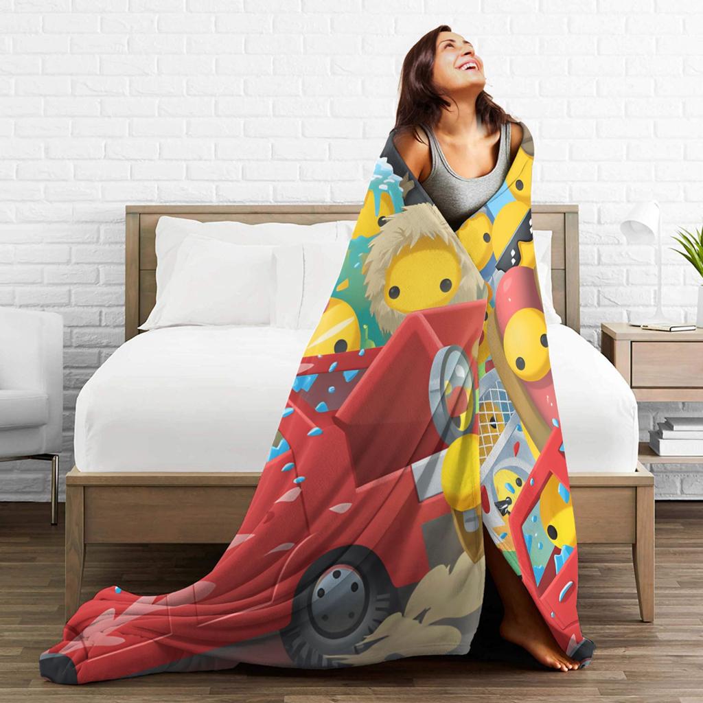 Wobbly Life Feiertagsspiele Decken Flugzeugreise Flanell Überwurfdecke für Sofa Bett Weiche Qualität Tagesdecke Geburtstagsgeschenk