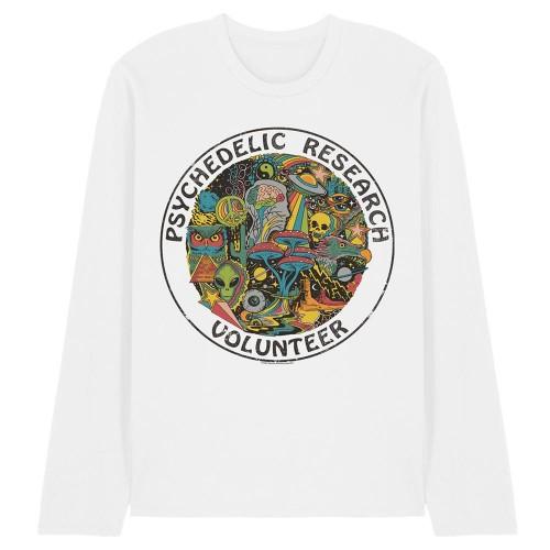 Steven Rhodes Unisex Adult Psychedelic Research Volunteer Long-Sleeved T-Shirt