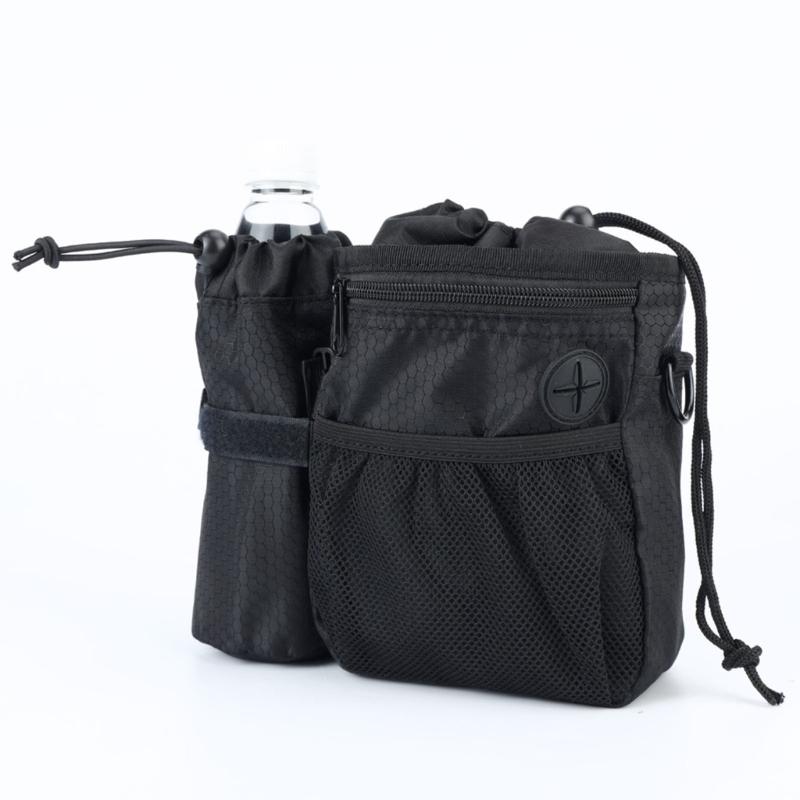 Waterproof Dog Training Waist Pack Portable Pet Treat Pouch Adjustable Belt Waste Bag Dispenser Polyester Texture