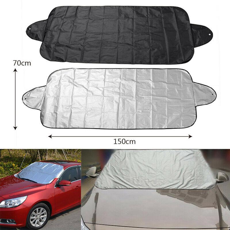 70x150cm Dual-use Sun Shade Snow Ice Front Rear Windshield Cover Block Shields Foldable Car Windscreen Protector CoverWindshield Sunshades 1