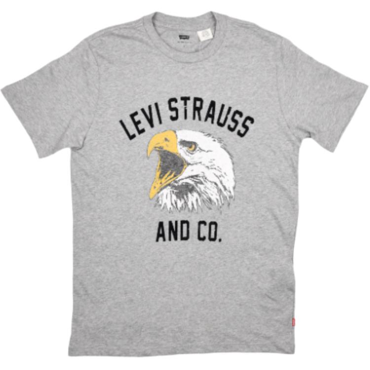 

Levis Slim Fit Crew Neck Short Sleeve T-Shirt Men Tops Gray 22491-0383 S
