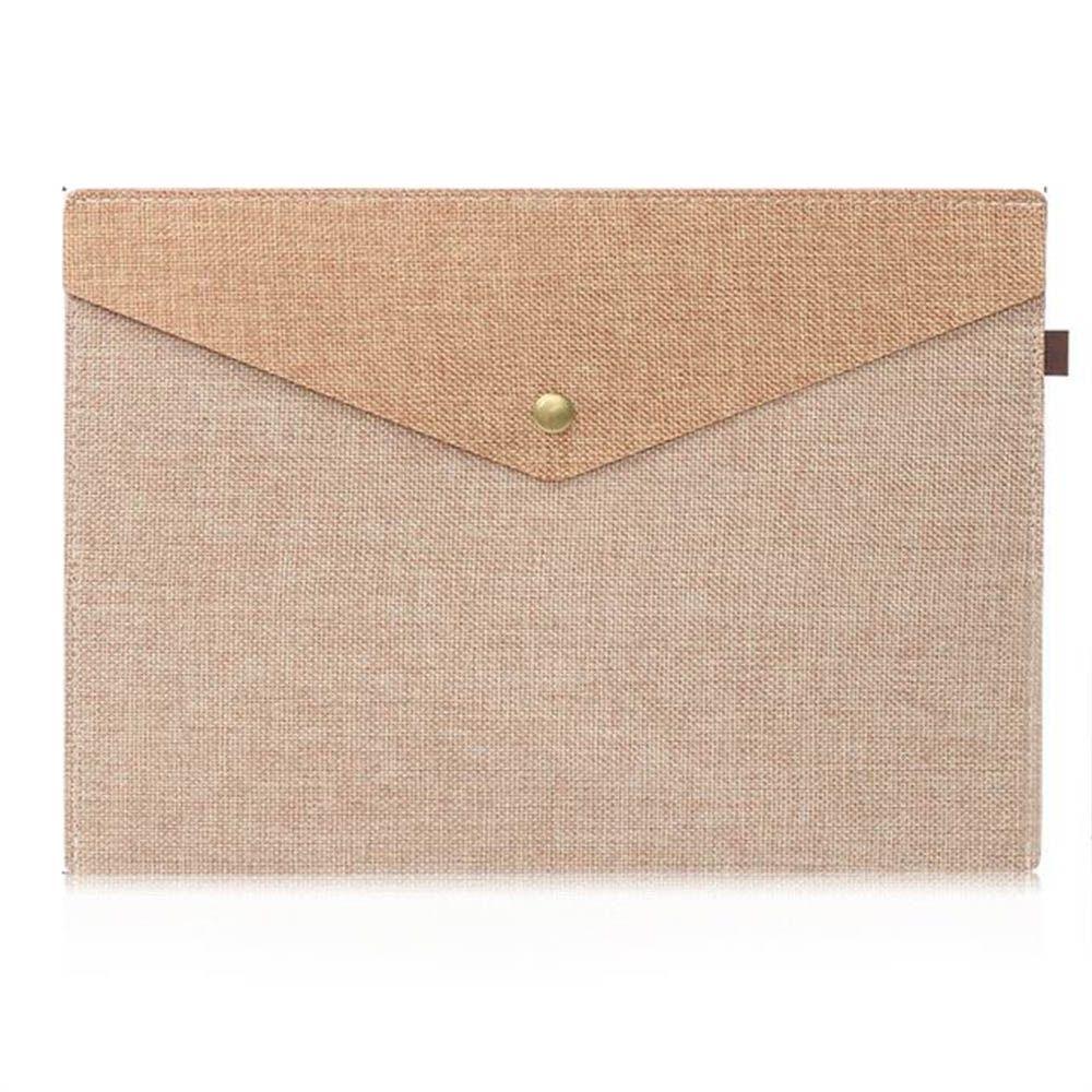 Home Imitation Linen Canvas Document Bag File Folders Folders Organizers File Envelopes File Bags