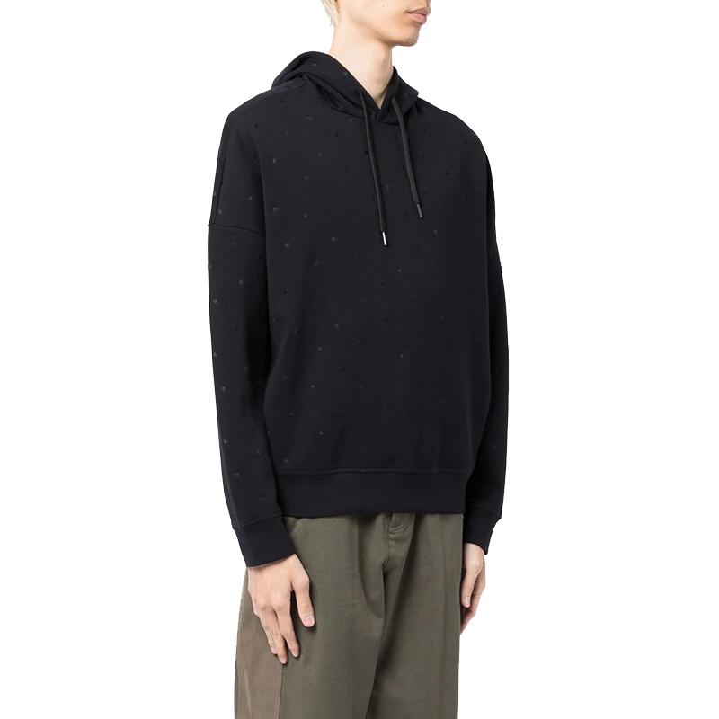 Emporio Armani Sweatshirts Men's Black Hooded Moderate Other 6L1M79-1JHSZ-0012