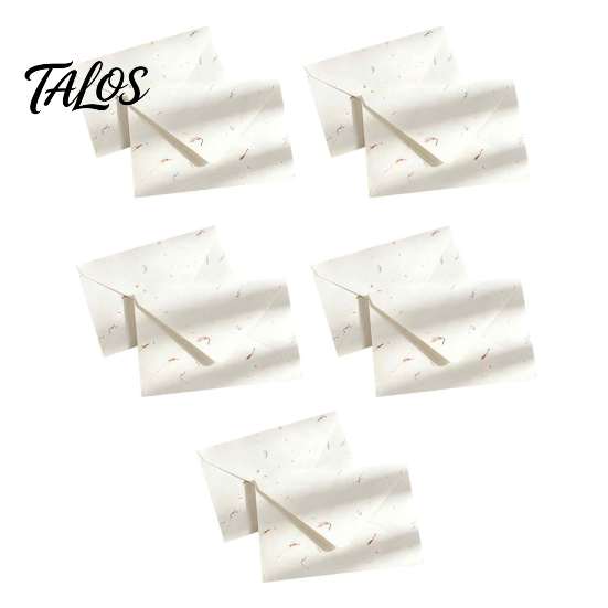 Handmade Paper Envelopes with Real Petals 10PCS Petal Art Envelopes, Floral Texture Design, Thick Western Style for DIY Crafts Stationery, Macaron
