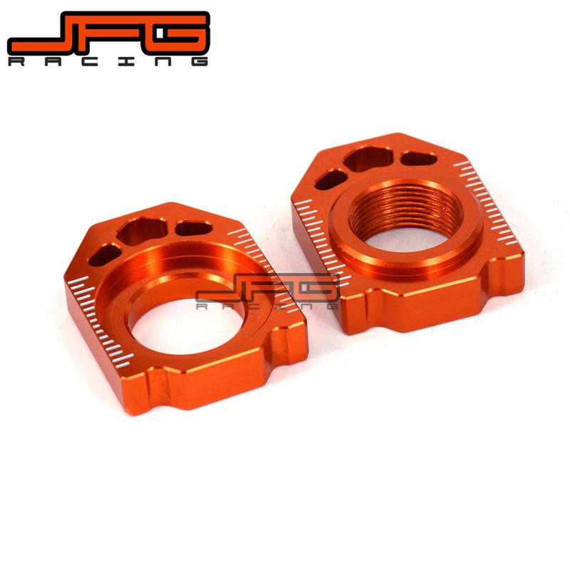 Motorcycle CNC Rear Chain Axle Blocks For KTM 125 200 250 300 350 450 SX SX-F XC XC-F 2013 2014 2015 2016 2017 2018- JFG