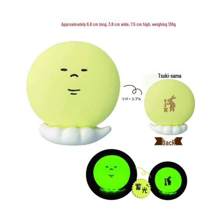 Mid-Autumn Festival Japanese Cat & Rabbit Figurine Mooncake Box Resin Decor Gift Set