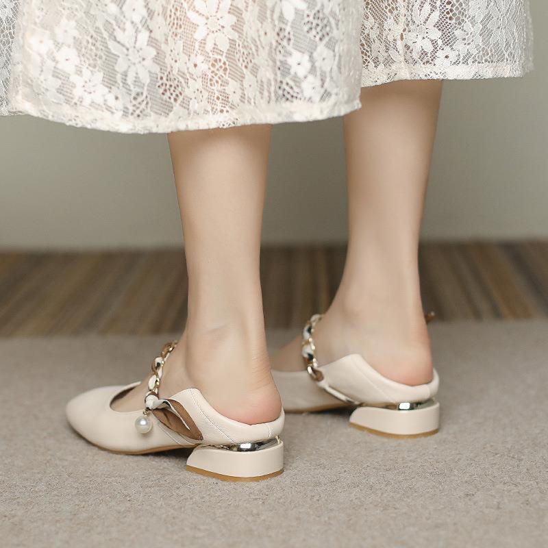 

Туфли для девочек из мягкой кожи, не натирающие ноги, легкие, на низком каблуке 2 см, с маленьким носком «сянфэн», с мелким вырезом, с квадратным носком, туфли Мэри Джейн, одинарные туфли 40