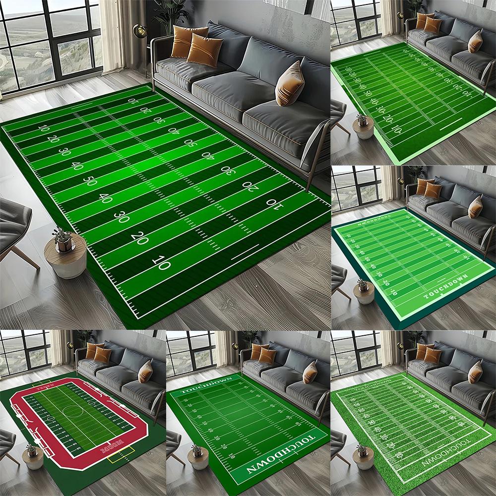 3D Soccer Football Sport Area Rug,Carpet Rug for Living Room Bedroom Sofa Doormat Kitchen Decoration Kid Play Non-slip Floor Mat