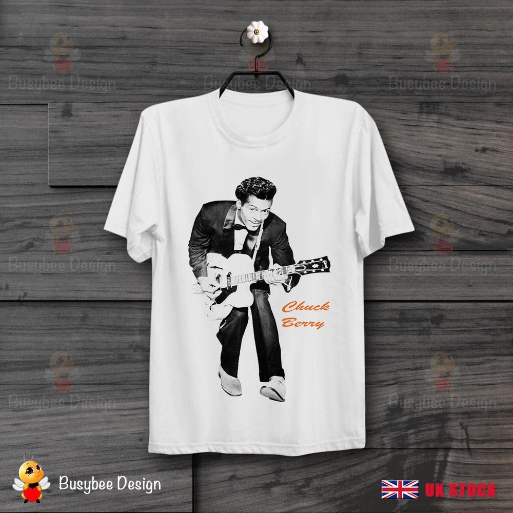 

Chuck Berry Guitar Legend Rock N Roll Retro Cool TShirt B239 XL