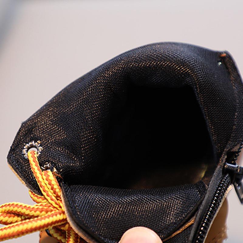 Herbst Winter Jungen Mädchen Hübsche Casual All-Match Bequeme Krawatte Seil Reißverschluss Rutschfeste Kurze Stiefel Schuhe